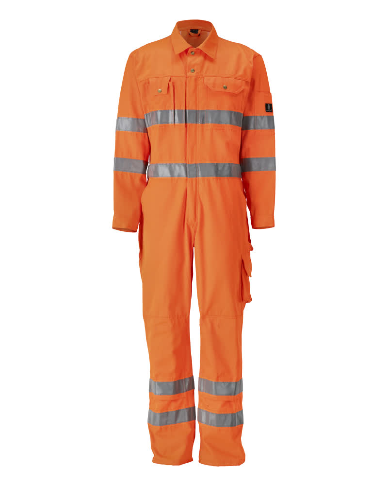 00419-860-14 Boilersuit with kneepad pockets - hi-vis orange