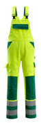 07169-470-1703 Bib & Brace with kneepad pockets - hi-vis yellow/green