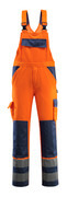 07169-860-141 Bib & Brace with kneepad pockets - hi-vis orange/navy