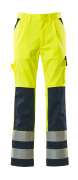 07179-470-171 Pants with kneepad pockets - hi-vis yellow/navy