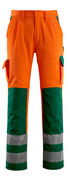 07179-860-1403 Trousers with kneepad pockets - hi-vis orange/green