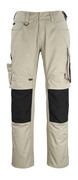 12179-203-5509 Pants with kneepad pockets - light khaki/black