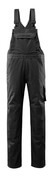 12362-630-09 Bib & Brace with kneepad pockets - black