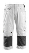 14149-442-0618 ¾ Length Trousers with kneepad pockets - white/dark anthracite