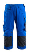 14149-442-11010 ¾ Length Trousers with kneepad pockets - royal/dark navy