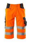 15549-860-14010 Shorts, long - hi-vis orange/dark navy