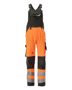 15569-860-1418 Bib & Brace with kneepad pockets - hi-vis orange/dark anthracite