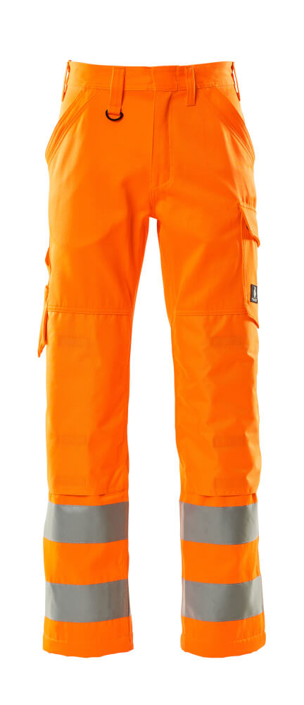 16879-860-14 Trousers with kneepad pockets - hi-vis orange