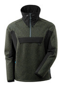17005-309-01009 Knitted Jacket with half zip - dark navy/black
