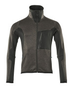 17103-316-1809 Fleece jumper with zipper - dark anthracite/black