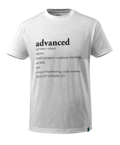 Mascot T-Shirt mit ADVANCED-Text weiss