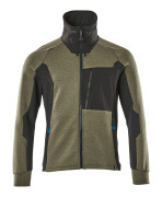 17484-319-3309 Sweatshirt with zipper - moss green/black