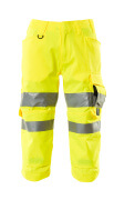 17549-860-17 ¾ Length Trousers with kneepad pockets - hi-vis yellow