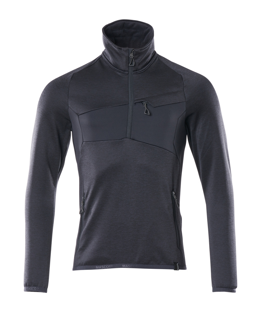 18003-316-010 Fleece jumper with half zip - dark navy
