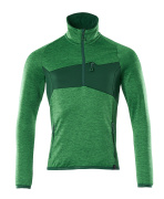 18003-316-33303 Fleece jumper with half zip - grass green/green