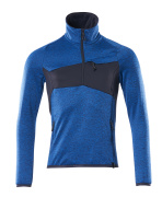18003-316-91010 Fleece jumper with half zip - azure blue/dark navy