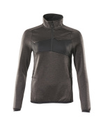 18053-316-1809 Fleece jumper with half zip - dark anthracite/black