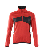 18053-316-20209 Fleece jumper with half zip - traffic red/black