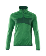 18053-316-33303 Fleece jumper with half zip - grass green/green