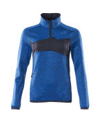 18053-316-91010 Fleece jumper with half zip - azure blue/dark navy