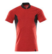 18083-801-20209 Polo shirt - traffic red-flecked/black