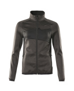 18153-316-1809 Fleece jumper with zipper - dark anthracite/black