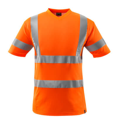 Mascot T-Shirt, V-Ausschnitt, Kla hi-vis orange