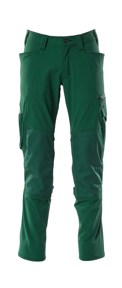 18479-311-03 Trousers with kneepad pockets - green