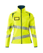 19012-143-1744 Softshell Jacket - hi-vis yellow/dark petroleum