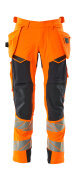 19031-711-14010 Trousers with holster pockets - hi-vis orange/dark navy