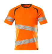 19082-771-1433 T-shirt - hi-vis orange/moss green