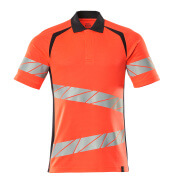 19083-771-22210 Polo shirt - hi-vis red/dark navy