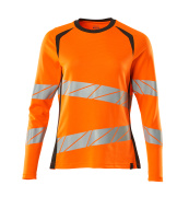 19091-771-1418 T-shirt, long-sleeved - hi-vis orange/dark anthracite