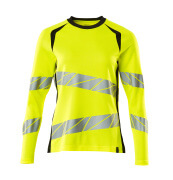 19091-771-1709 T-shirt, long-sleeved - hi-vis yellow/black