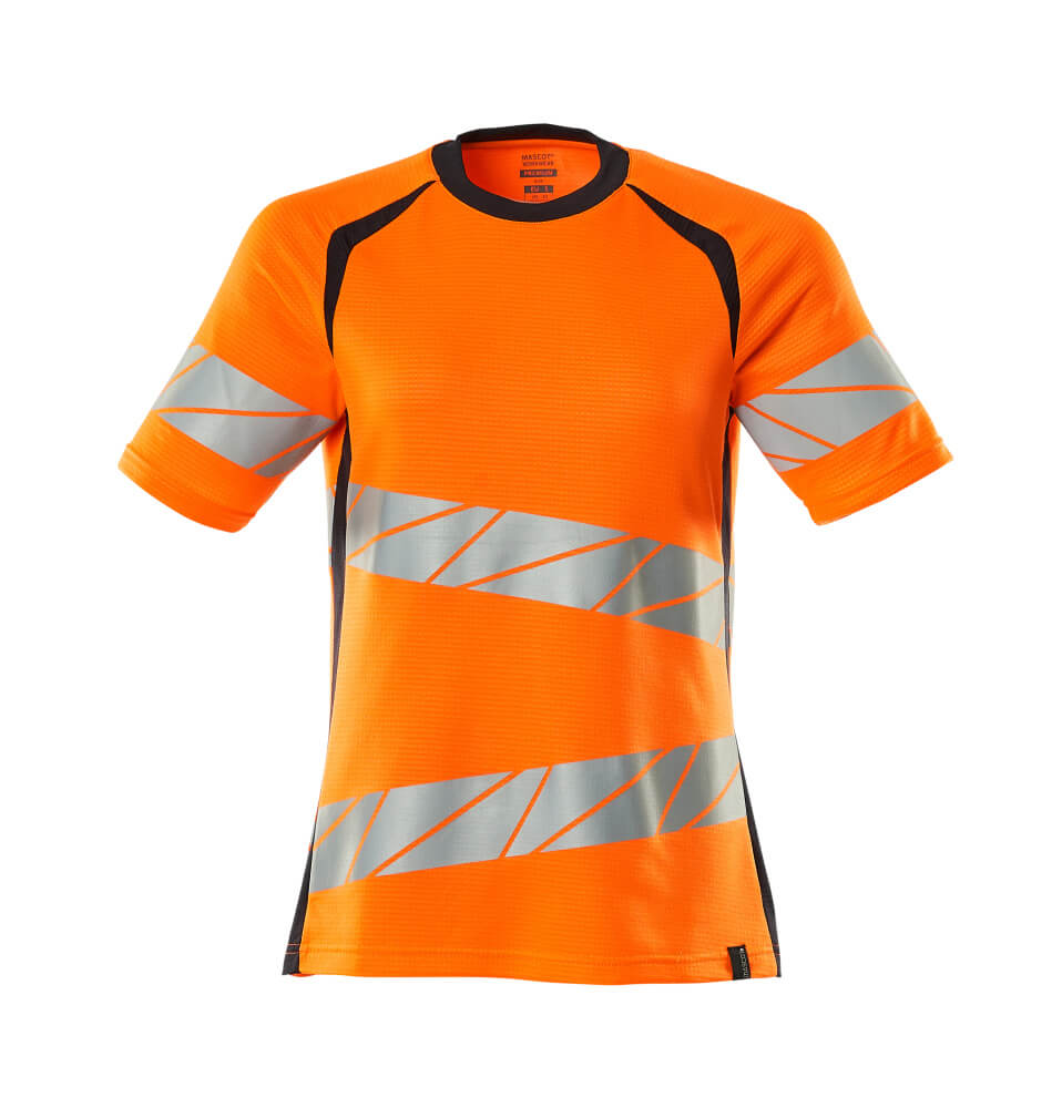 19092-771-14010 T-shirt - hi-vis orange/dark navy