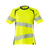 19092-771-1744 T-shirt - hi-vis yellow/dark petroleum