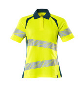 19093-771-1744 Polo shirt - hi-vis yellow/dark petroleum