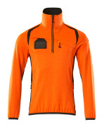 19303-316-1418 Fleece jumper with half zip - hi-vis orange/dark anthracite