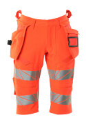 19349-711-222 Shorts, long, with holster pockets - hi-vis red