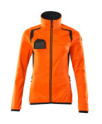 19453-316-14010 Fleece jumper with zipper - hi-vis orange/dark navy