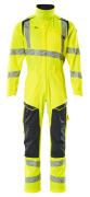 19519-236-14010 Boilersuit with kneepad pockets - hi-vis orange/dark navy