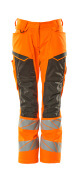 19578-236-1418 Trousers with kneepad pockets - hi-vis orange/dark anthracite