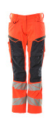 19578-236-22210 Trousers with kneepad pockets - hi-vis red/dark navy