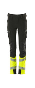 19979-311-0917 Trousers for children - black/hi-vis yellow