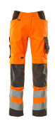 20879-236-1418 Trousers with kneepad pockets - hi-vis orange/dark anthracite