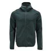 22586-608-34 Fleece jumper with hood - forest green