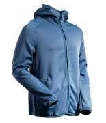 22586-608-85 Fleece jumper with hood - stone blue