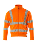 50115-950-14 Sweatshirt with zipper - hi-vis orange