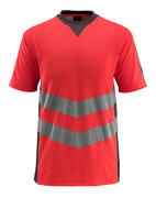50127-933-22218 T-shirt - hi-vis red/dark anthracite
