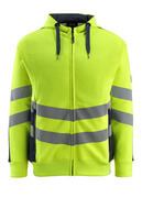 50138-932-17010 Hoodie with zipper - hi-vis yellow/dark navy
